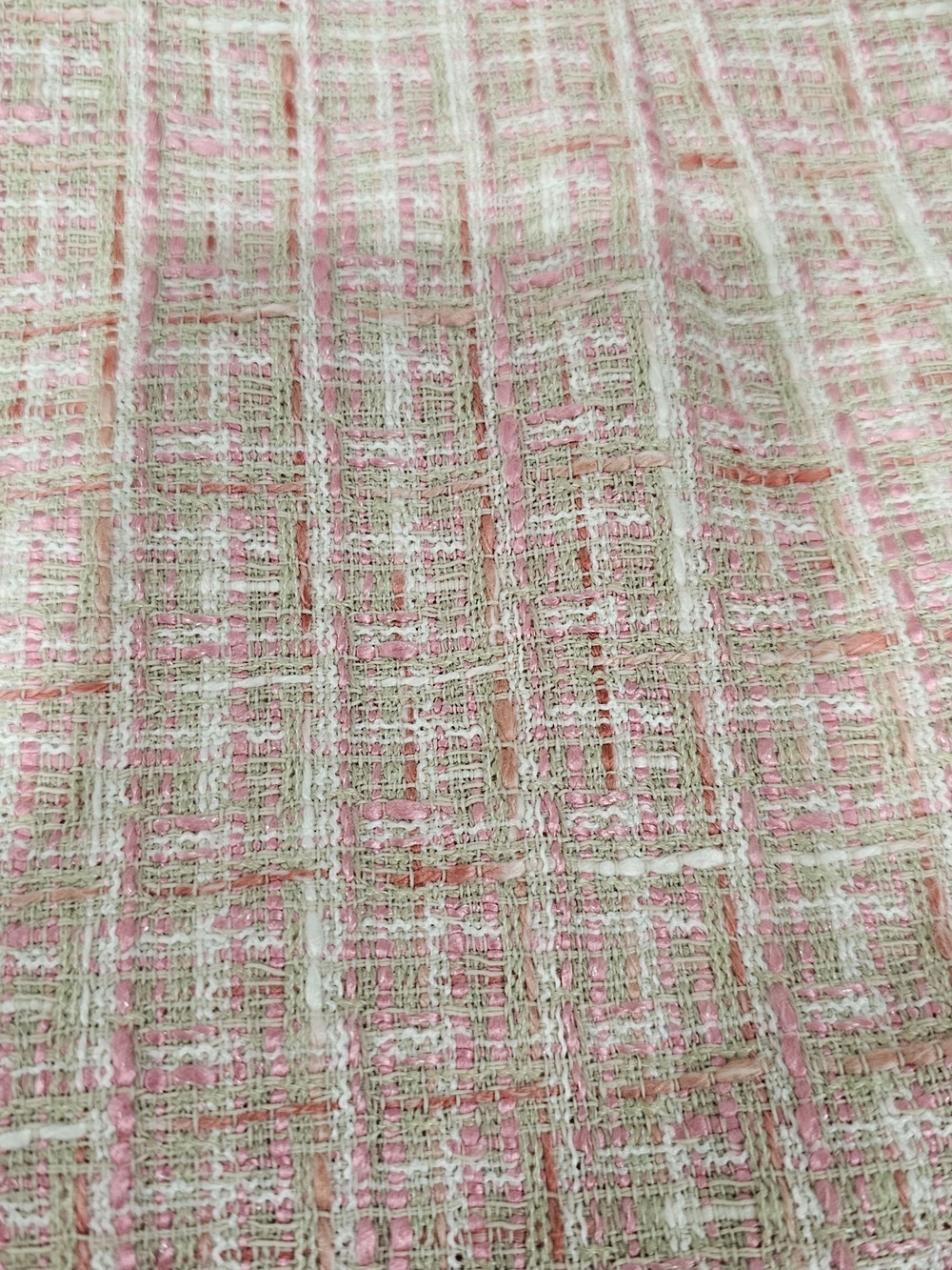 Cleo Petites Pink Tweed Pencil Skirt Sz 10P Bouclé Preppy Coquette Office Party - Picture 8 of 9